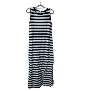 xhilaration Black and White Striped Maxi Sleeveless Dress XL/TG
